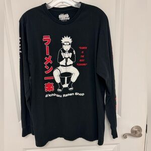 Naruto Shippuden Ramen Long Sleeve Graphic T Shirt Size L